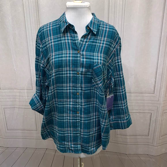 Laura Scott Tops - 💲💲3/$24 Laura Scott L/S Plaid Shirt